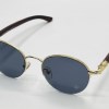 عینک افتابی کروم هرتز /CHROME HEARTS دسته چوب مدل 8131 رنگ طلایی قهوه ای